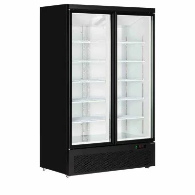 TEFCOLD - Vitrine positive 2 portes vitrées intérieur blanc 809 L