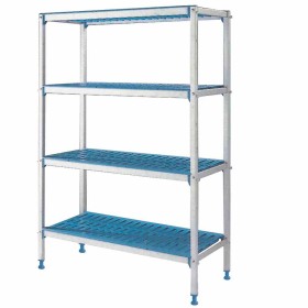 DIAMOND - Rayonnage linéaire en aluminium anodisé 4 niveaux Modular Rack L. 890 mm