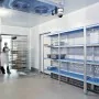 DIAMOND - Rayonnage linéaire en aluminium anodisé 4 niveaux Modular rack L. 990 mm