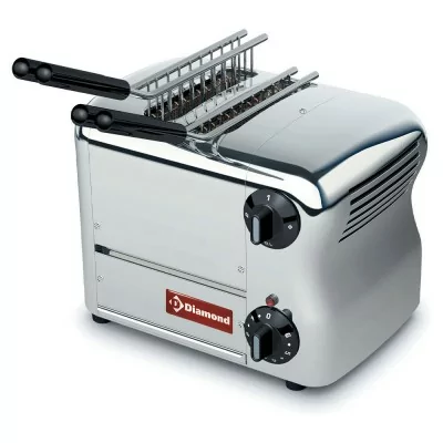 DIAMOND - Déclassé - Toaster (croque-monsieur) électrique 2 pinces inox