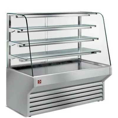DIAMOND - Occasion - Comptoir-vitrine réfrigéré vitre bombée gris L. 940 mm