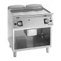 GIORIK - Déclassé - Plancha gaz acier chromé surface de cuisson double lisse sur baie libre P. 700 mm