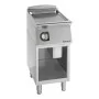 GIORIK - Déclassé - Plancha électrique acier chromé surface de cuisson simple nervurée sur baie libre P. 700 mm