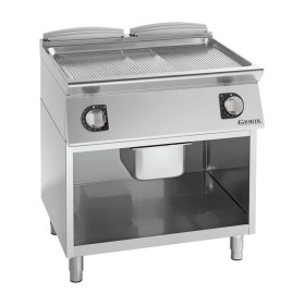 GIORIK - Déclassé - Plancha électrique acier surface de cuisson double nervurée sur baie libre P. 700 mm