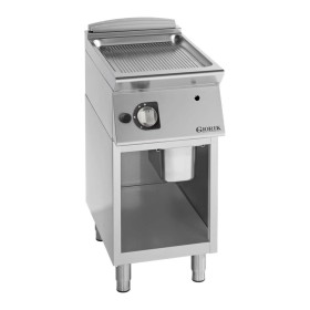 GIORIK - Déclassé - Plancha gaz acier chromé surface de cuisson simple nervurée P. 700 mm