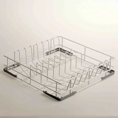 DIAMOND - Panier pour 14 assiettes en acier rilsanisé