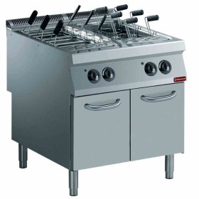 DIAMOND - Cuiseur à pâtes électrique 2 cuves GN 1/1 sur meuble (sans paniers)