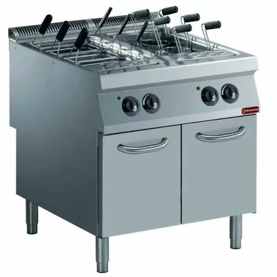 DIAMOND - Cuiseur à pâtes électrique 2 cuves GN 1/1 sur meuble (sans paniers)