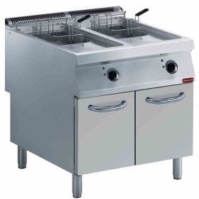 DIAMOND - Friteuse électrique 2 cuves 15 L sur meuble
