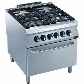 DIAMOND - Fourneau gaz 4 feux vifs four électrique GN 2/1