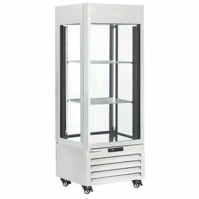 DIAMOND - Vitrine FULL vitrée 440 L 1 niveau + 2 étagères ventilée Wine - Blanc