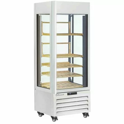 DIAMOND - Vitrine FULL vitrée 440 L 1 niveau + 4 étagères ventilée Wine - Blanc