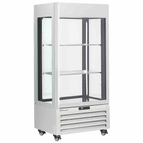 DIAMOND - Vitrine FULL vitrée 600 L 1 niveau + 2 étagères ventilée Wine - Blanc