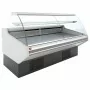 DIAMOND - Comptoir ventilé avec réserve vitre bombée frontal blanc L. 2930 mm