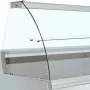 DIAMOND - Comptoir vitrine réfrigéré à vitre bombée ventilé avec réserve gris/blanc L. 3000 mm