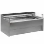 DIAMOND - Comptoir vitrine réfrigéré à vitre Self-service ventilé avec réserve gris L. 3000 mm