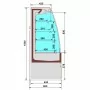 DIAMOND - Meuble semi-mural réfrigéré libre-service ouvert avec rideau noir