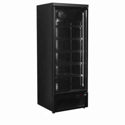 TEFCOLD - Armoire froide négative 1 porte vitrée noire 390 L