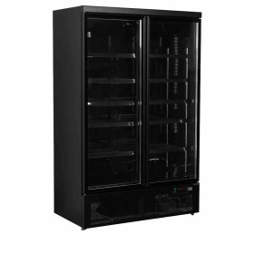 TEFCOLD - Vitrine positive 2 portes vitrées noire 809 L