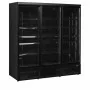 TEFCOLD - Vitrine positive 3 portes vitrées noire 1264 L