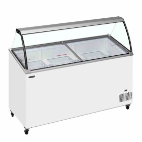 TEFCOLD - Congélateur de crème glacée couvercles inclinés et pare-haleine 398 L