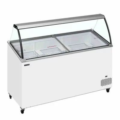 TEFCOLD - Congélateur de crème glacée couvercles inclinés et pare-haleine 398 L