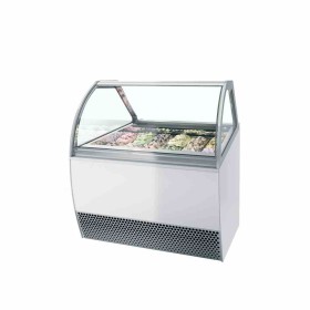 TEFCOLD - Vitrine ventilée pour glace en bac vitrage bombé 118 L