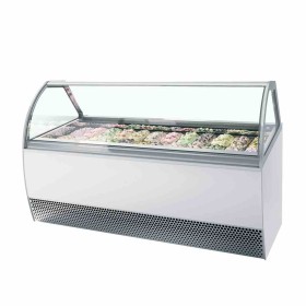 TEFCOLD - Vitrine ventilée pour glace en bac vitrage bombé 241 L