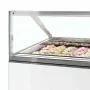 TEFCOLD - Vitrine ventilée pour glace en bac vitrage droit 118 L