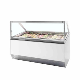 TEFCOLD - Vitrine ventilée pour glace en bac vitrage droit 201 L