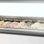 TEFCOLD - Vitrine ventilée pour glace en bac vitrage droit 241 L