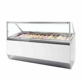 TEFCOLD - Vitrine ventilée pour glace en bac vitrage droit 241 L