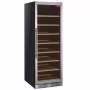 DIAMOND - Vitrine cave à vins ventilée porte en acier inox 470 L noire