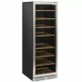 DIAMOND - Vitrine cave à vins ventilée porte en acier inox 470 L 2 températures noire