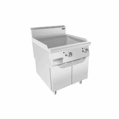 ATOSA - Plaque a snacker gaz sur placard lisse acier 2 zones