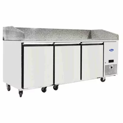 ATOSA - Table a pizzas 3 portes 400 x 600 dessus en granit