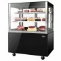 ATOSA - Vitrine droite service arrière noire 2 étagères 320 L