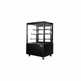 ATOSA - Vitrine droite service arrière noire 3 étagères 678 L