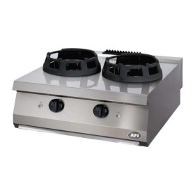 AFI - Wok gaz à poser Série 700 2 brûleurs 2 x 14 kW