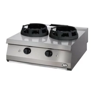 AFI - Wok gaz à poser Série 700 2 brûleurs 2 x 14 kW