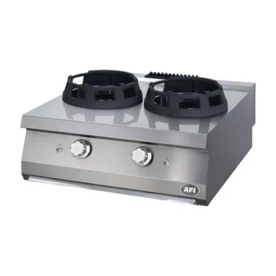 AFI - Wok gaz à poser Série 900 2 brûleurs 2 x 14 kW