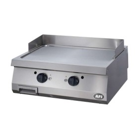 AFI - Plancha gaz lisse, deux zones de cuisson en acier 14 KW