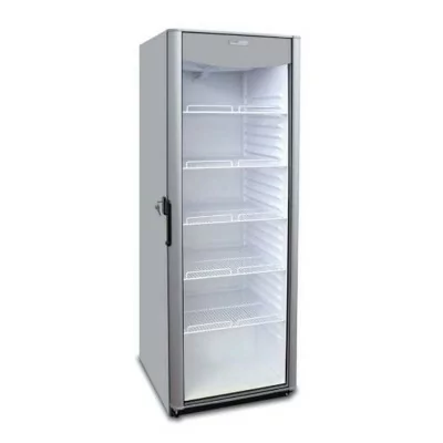 AFI - Armoire réfrigérée positive 1 porte vitrée 382 L blanche