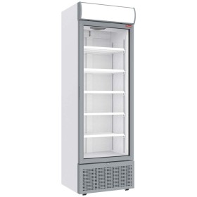 DIAMOND - Vitrine ventilée positive caisson lumineux blanche 494 L