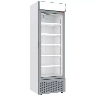 DIAMOND - Vitrine ventilée positive caisson lumineux blanche 494 L