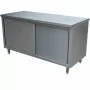 DIAMOND - Déclassé - Meuble inox portes coulissantes AISI 441 P. 700 mm L. 1600 mm