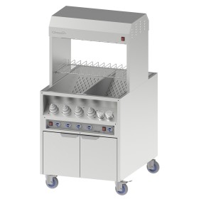 CASSELIN - Poste de salage chauffe sauce traversant 800