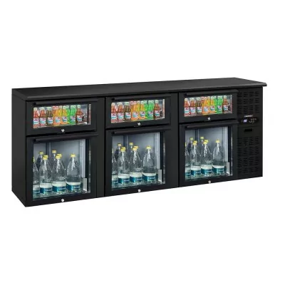 CASSELIN - Arrière bar 3 x 2 tiroirs mixtes vitrés 500 L