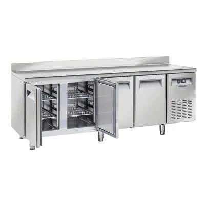 CASSELIN - Table réfrigérée négative avec dosseret 4 portes 570 L