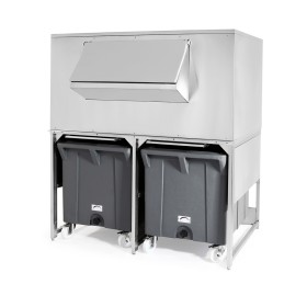 BREMA - Réserve inox 300kg avec chariots de manutention pour SPLIT600